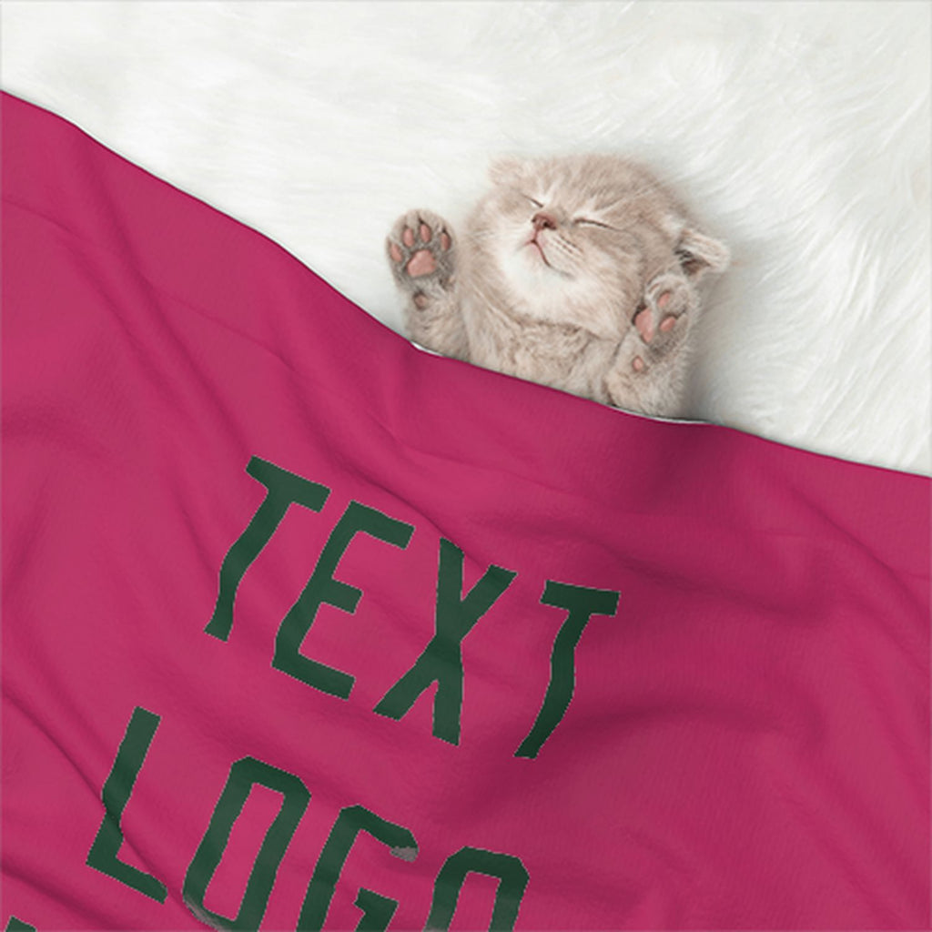 Custom Pink Green Pet Blanket