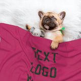 Custom Pink Dark Green Pet Blanket