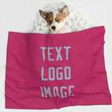 Custom Pink Light Blue Pet Blanket