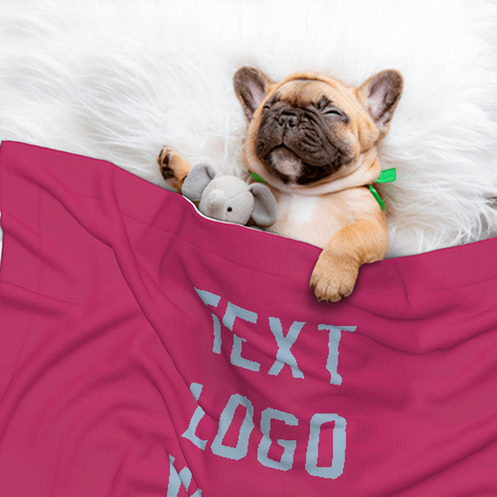 Custom Pink Light Blue Pet Blanket