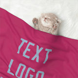 Custom Pink Light Blue Pet Blanket