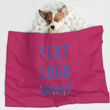 Custom Pink Sky Blue Pet Blanket