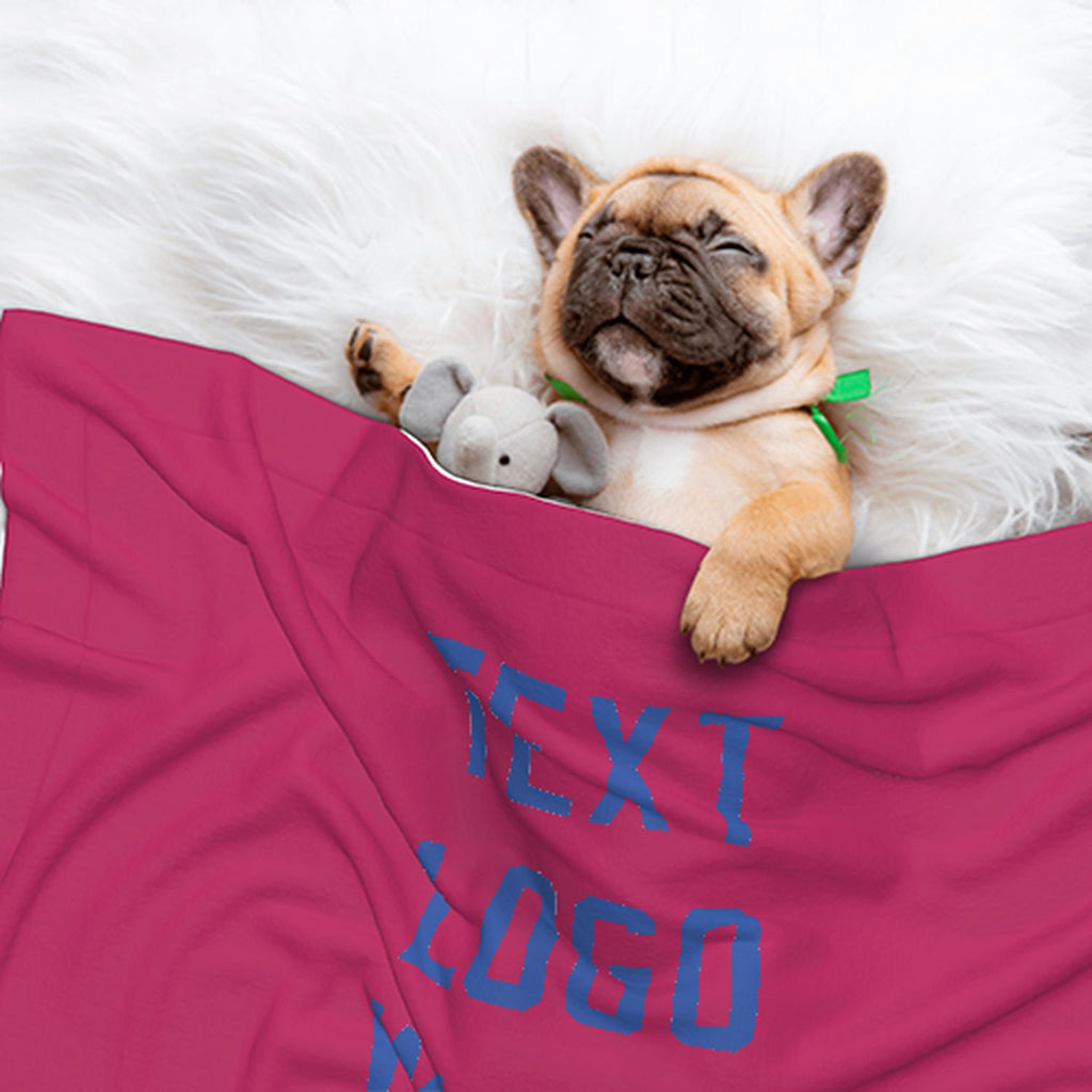Custom Pink Sky Blue Pet Blanket