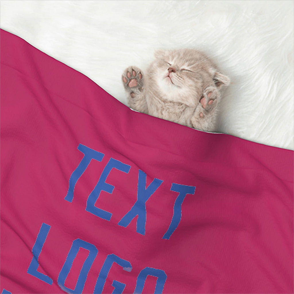 Custom Pink Sky Blue Pet Blanket