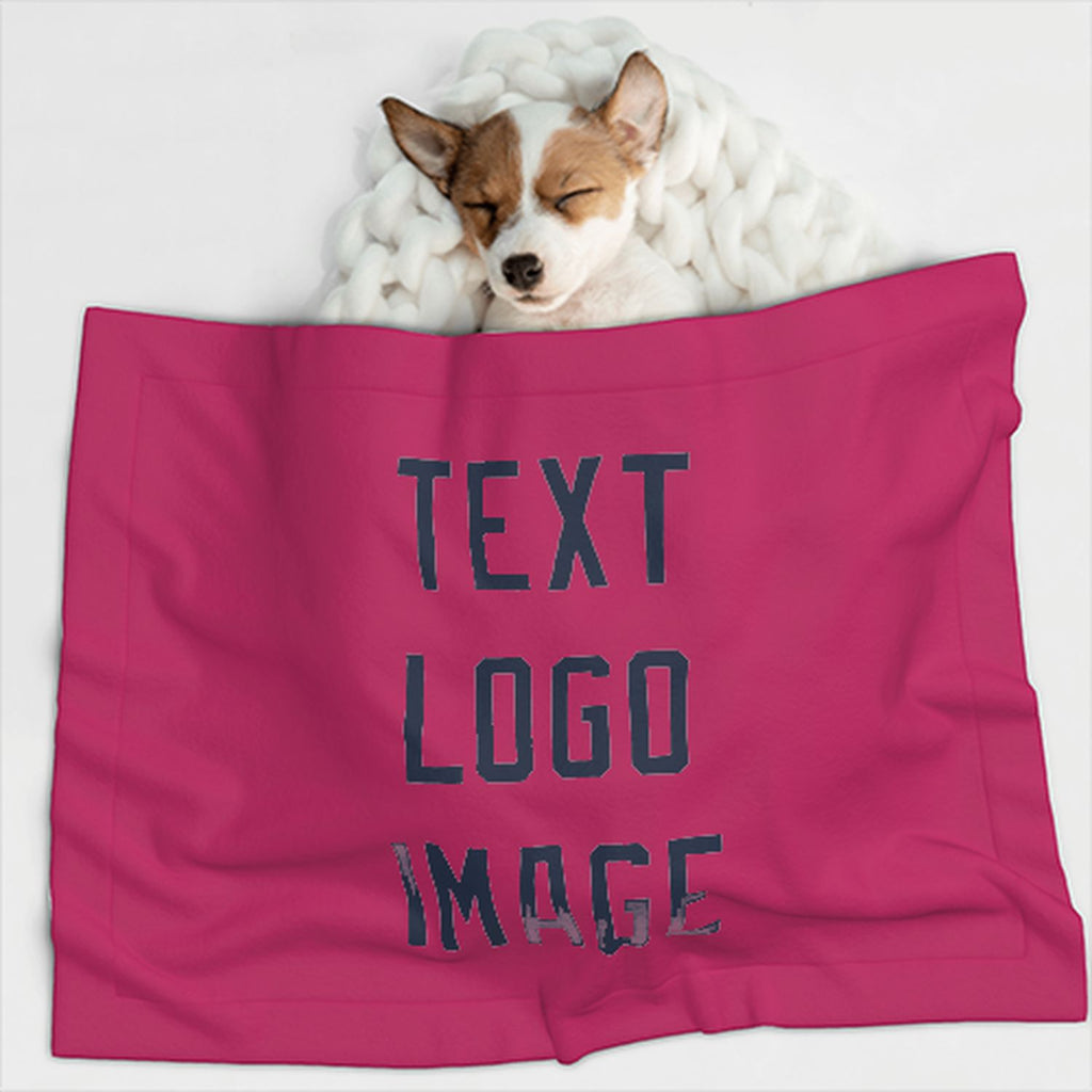 Custom Pink Blue Pet Blanket