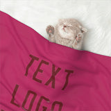 Custom Pink Crimson Red Pet Blanket
