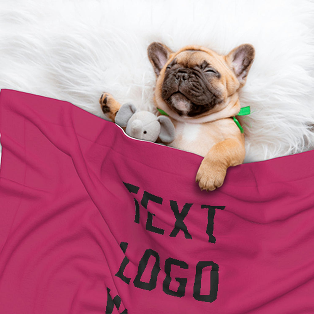 Custom Pink Black Pet Blanket