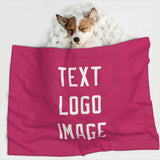 Custom Pink White Pet Blanket