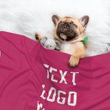 Custom Pink White Pet Blanket