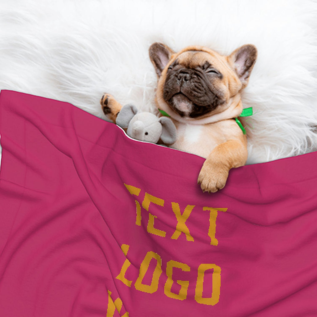 Custom Pink Yellow Pet Blanket