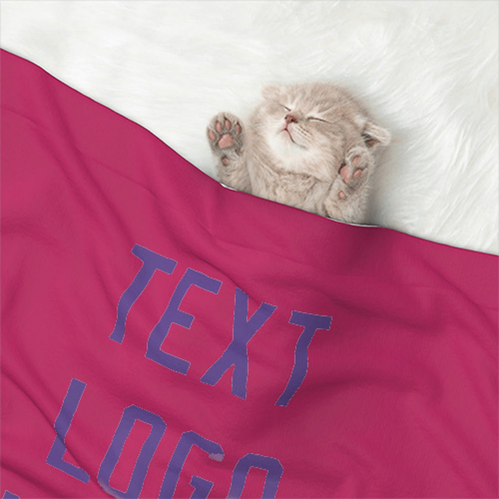 Custom Pink Light Purple Pet Blanket