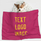 Custom Pink Gold Pet Blanket