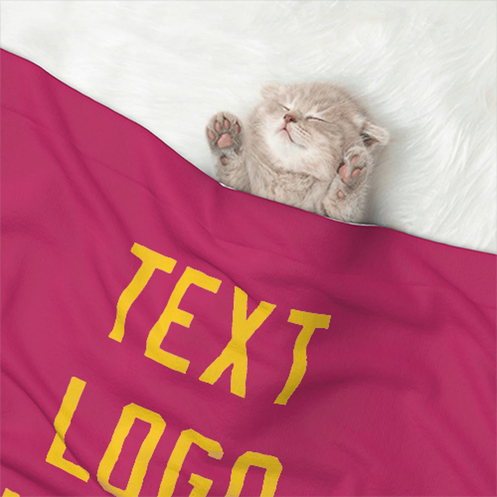 Custom Pink Gold Pet Blanket