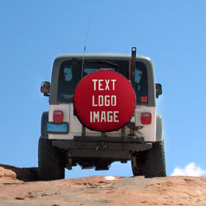 Custom Red Cream Truck Tires