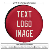 Custom Red Cream Truck Tires