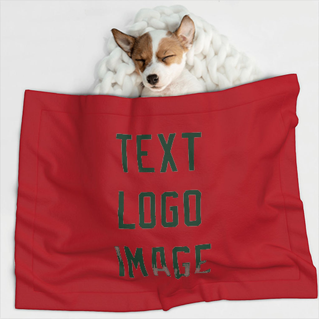 Custom Red Green Pet Blanket