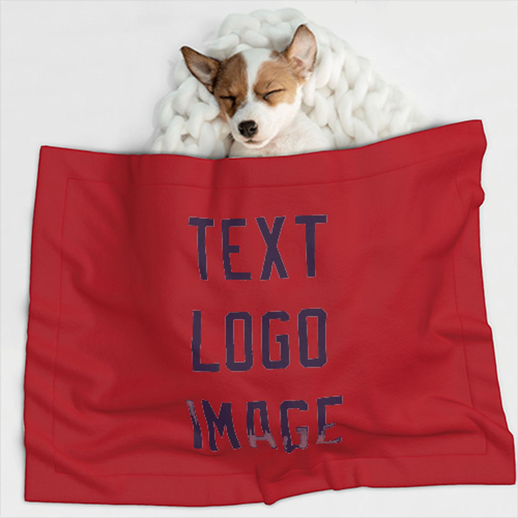 Custom Red Purple Pet Blanket