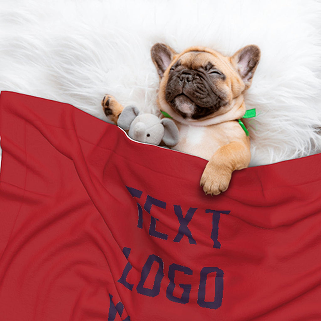 Custom Red Purple Pet Blanket