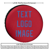 Custom Red Sky Blue Truck Tires