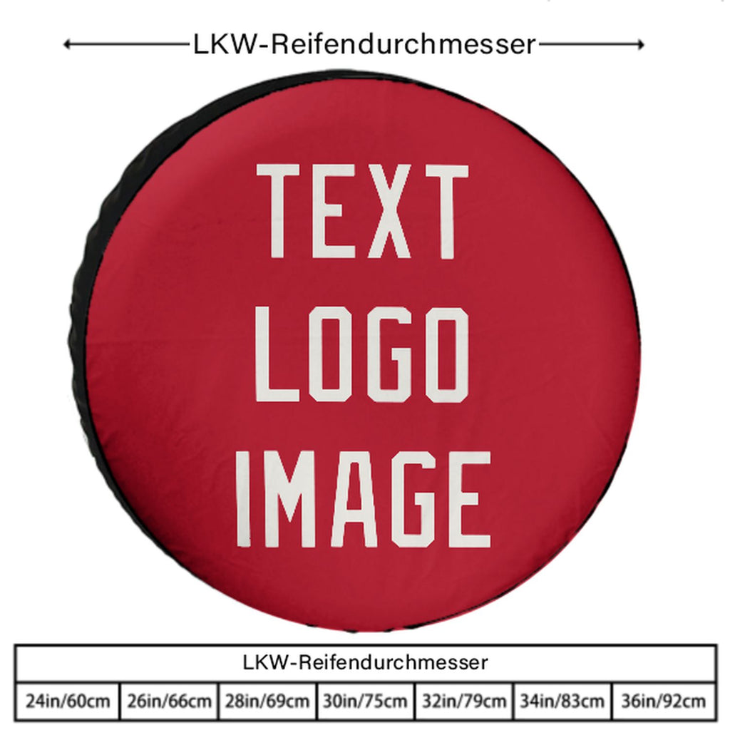 Custom Red White Truck Tires