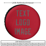 Custom Red Dark Grey Truck Tires