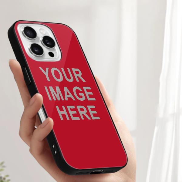 Custom Red Gray Phone Case