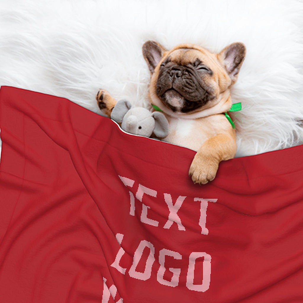 Custom Red Light Pink Pet Blanket