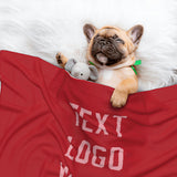 Custom Red Light Pink Pet Blanket