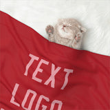 Custom Red Light Pink Pet Blanket