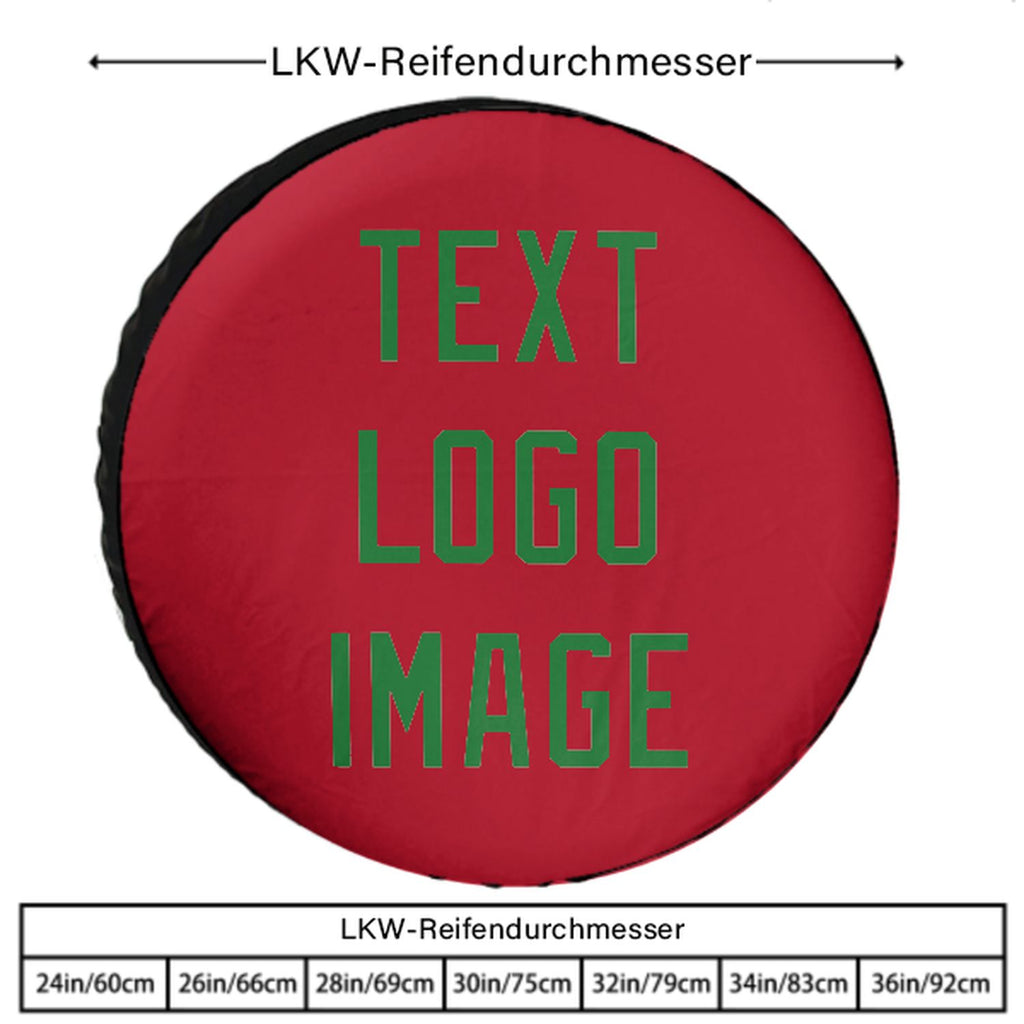 Custom Red Emerald Green Truck Tires