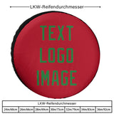 Custom Red Emerald Green Truck Tires