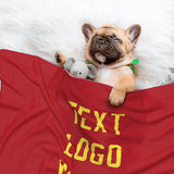 Custom Red Light Yellow Pet Blanket