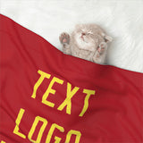 Custom Red Light Yellow Pet Blanket
