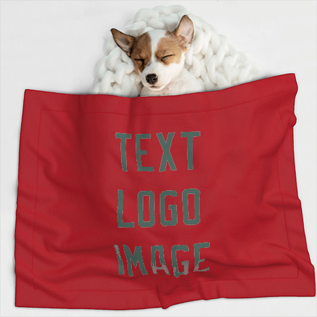 Custom Red Blue Green Pet Blanket
