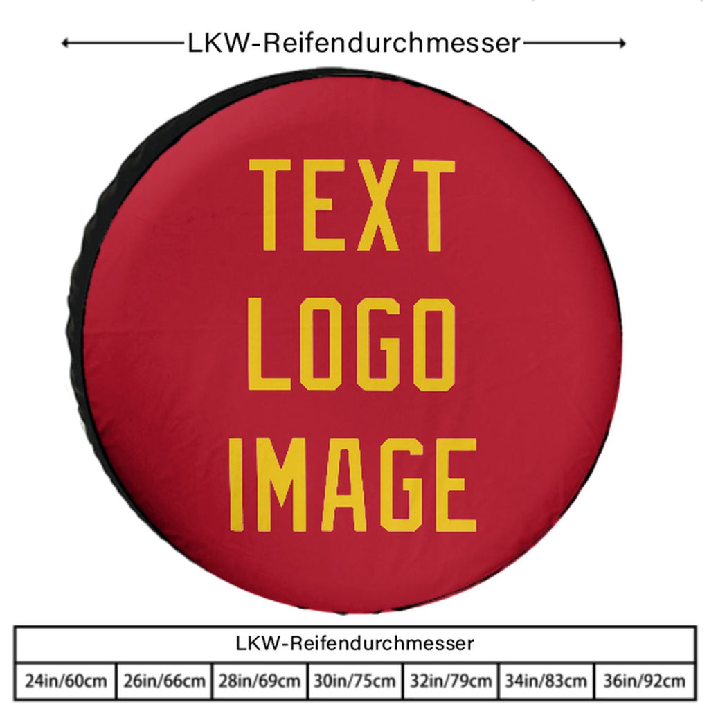 Custom Red Gold Truck Tires