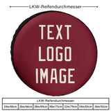 Custom Crimson Red Cream Truck Tires