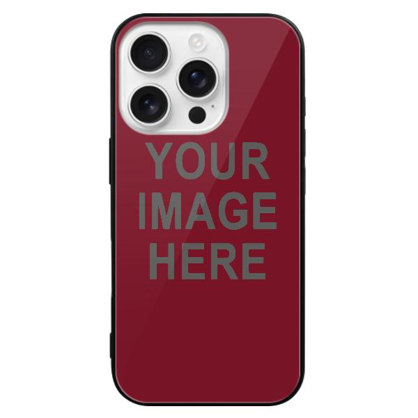 Custom Crimson Red Dark Grey Phone Case