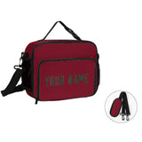 Custom Crimson Red Green Lunch Bag