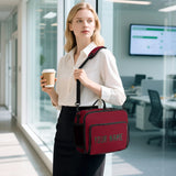 Custom Crimson Red Green Lunch Bag