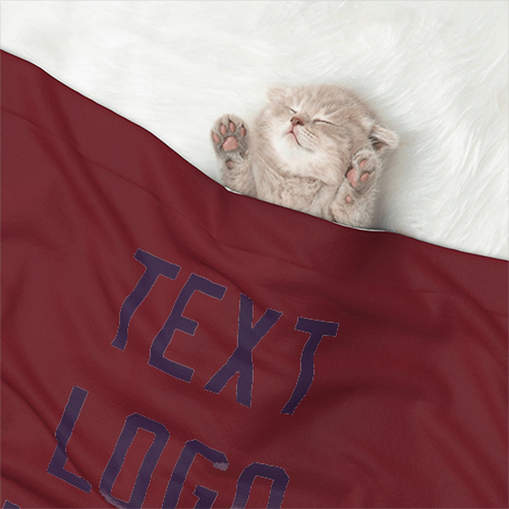 Custom Crimson Red Purple Pet Blanket
