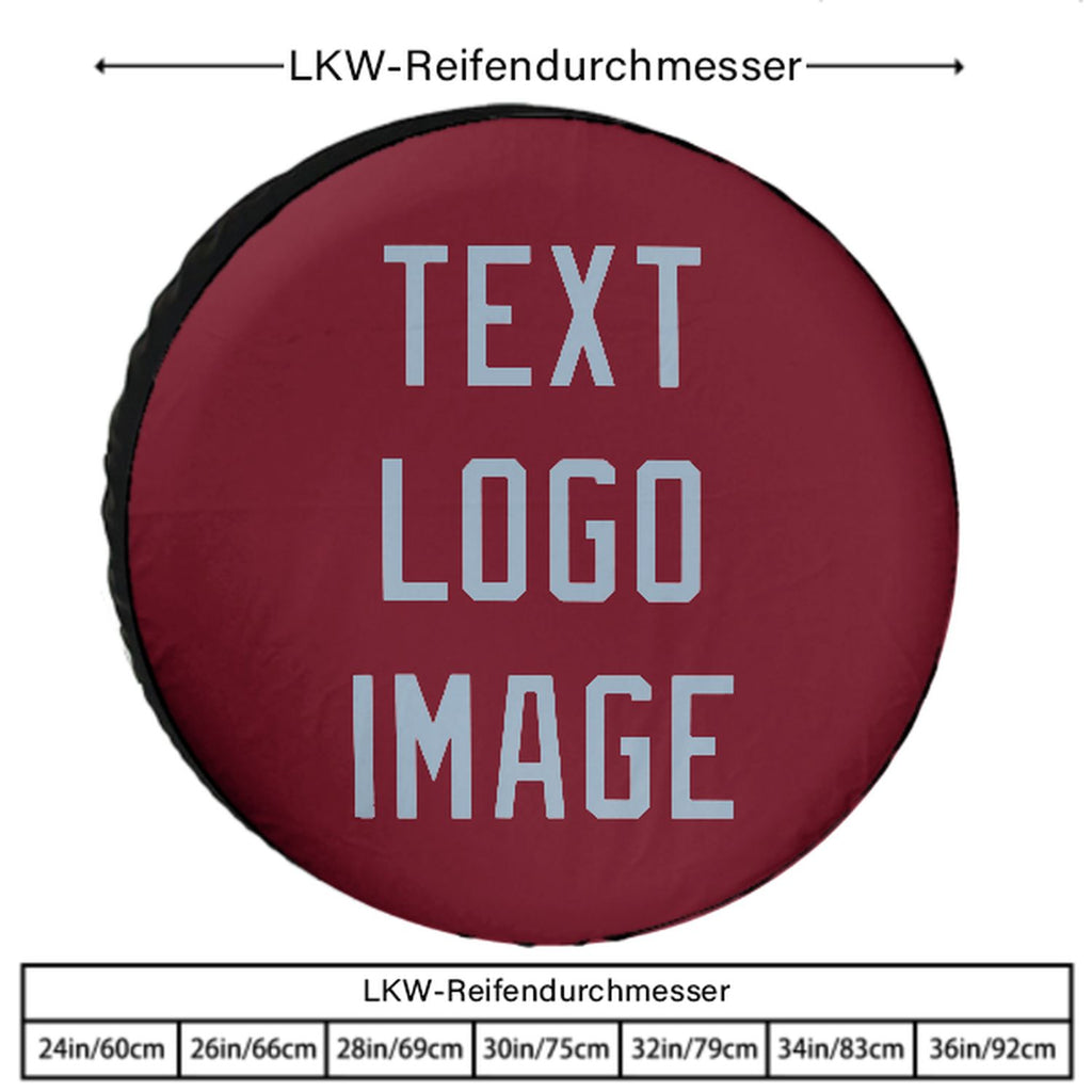 Custom Crimson Red Light Blue Truck Tires