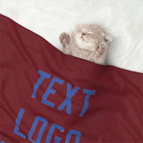 Custom Crimson Red Sky Blue Pet Blanket