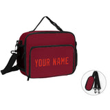 Custom Crimson Red Orange Red Lunch Bag