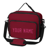 Custom Crimson Red Pink Lunch Bag