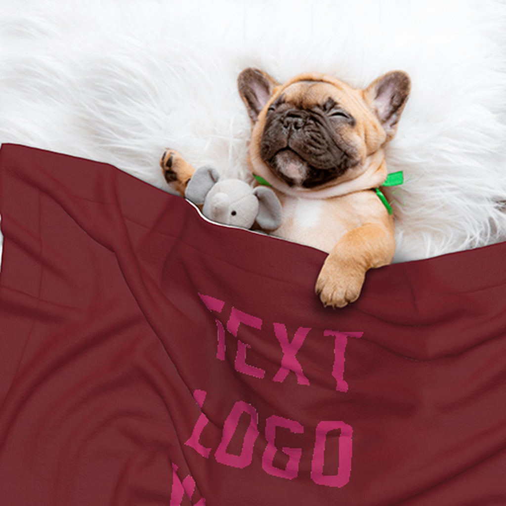 Custom Crimson Red Pink Pet Blanket