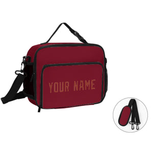 Custom Crimson Red Coral Red Lunch Bag