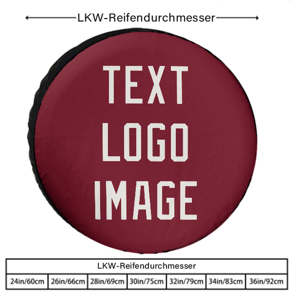 Custom Crimson Red White Truck Tires