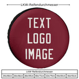 Custom Crimson Red White Truck Tires