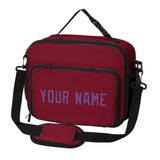 Custom Crimson Red Light Purple Lunch Bag