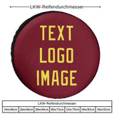 Custom Crimson Red Light Yellow Truck Tires